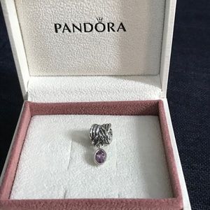 Pandora Tied Together Amethyst Dangle Charm